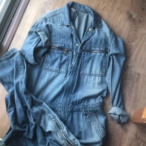 free people denim boiler suit